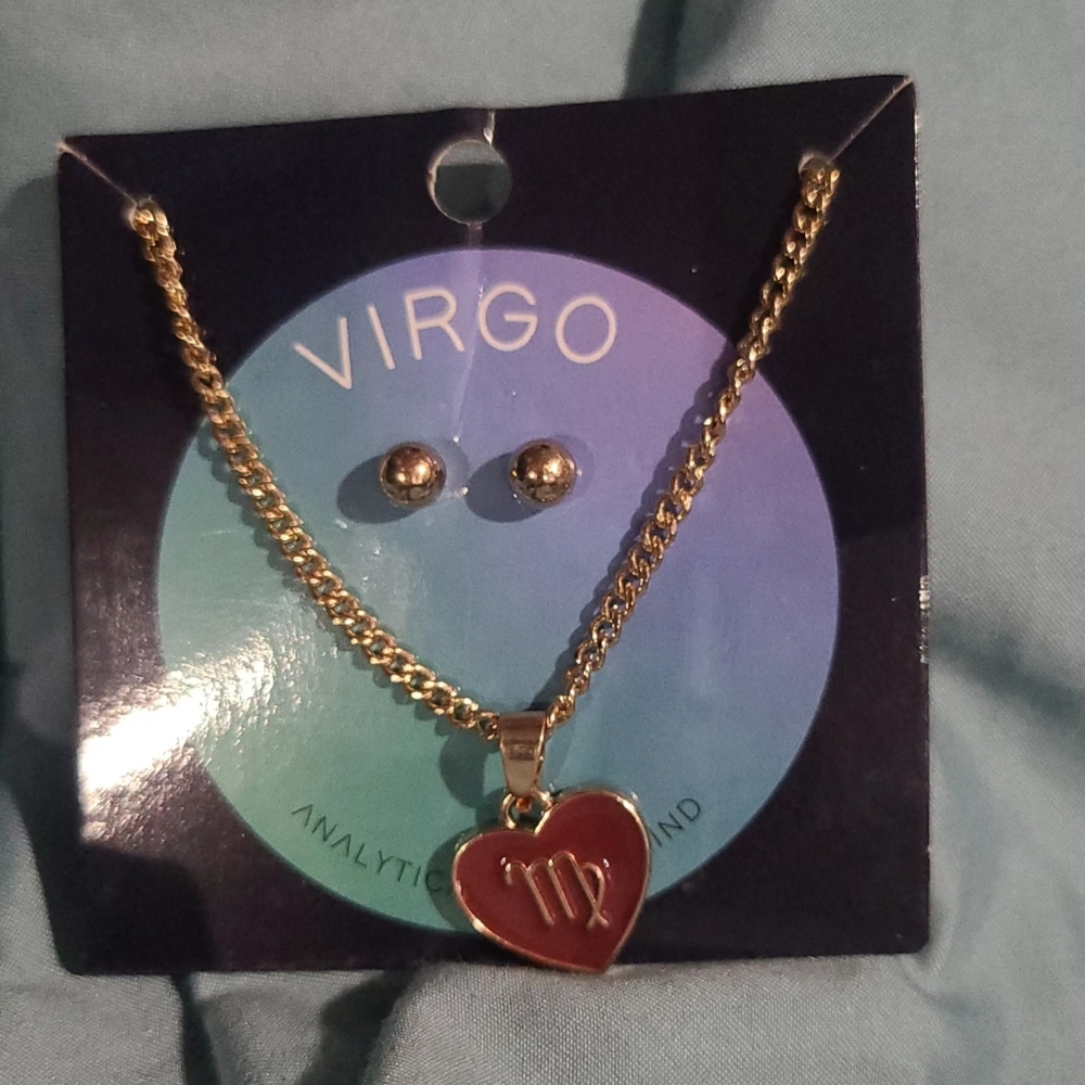 Virgo necklace and earrings